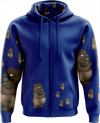 Wally Wombat Full Zip Hoodies Jackets - fungear.com.au