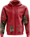 Wally Wombat Full Zip Hoodies Jackets - fungear.com.au