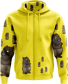 Wally Wombat Full Zip Hoodies Jackets - fungear.com.au