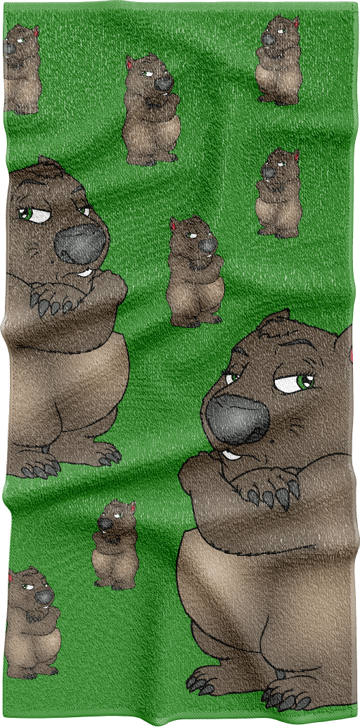 Wally Wombat Towels - fungear.com.au