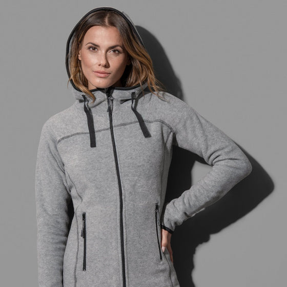 Women's Active Power Fleece Jacket - kustomteamwear.com