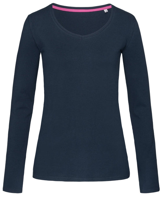 Women's Claire V-neck Long Sleeve - kustomteamwear.com