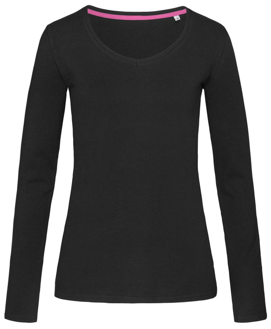 Women's Claire V-neck Long Sleeve - kustomteamwear.com