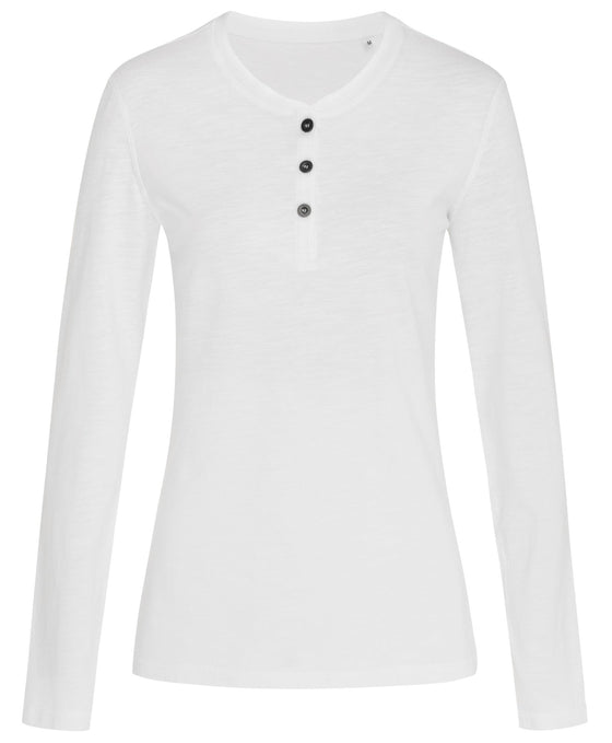 Women's Sharon Henley Long Sleeve - kustomteamwear.com