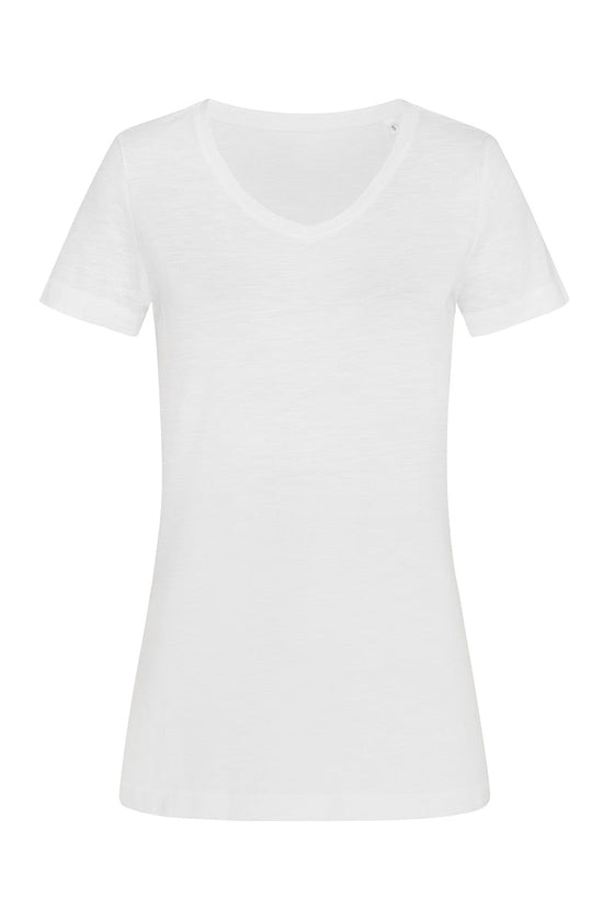 Women's Sharon Slub V-neck - kustomteamwear.com