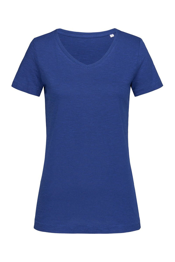 Women's Sharon Slub V-neck - kustomteamwear.com